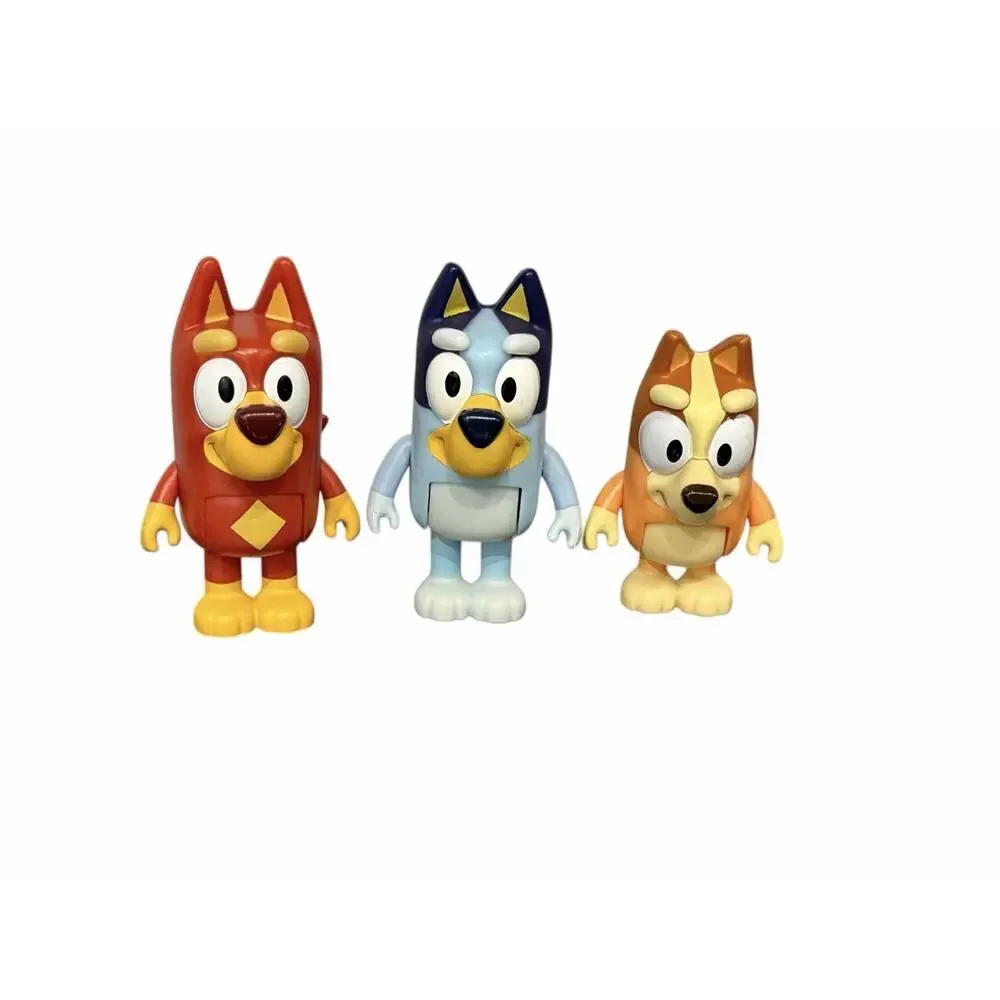 Bluey Toy Figure Lot Disney Jr. 2.5”-3.5” Bandit, Chilli, Muffin, Bluey & Rusty